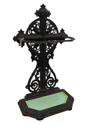 Lot 1343 - VICTORIAN CAST IRON STICK STAND