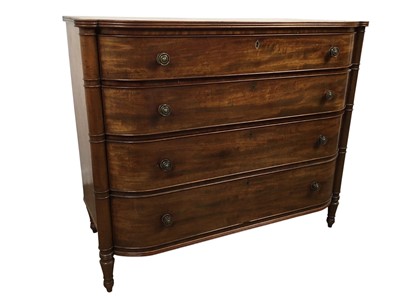 Lot 1341 - GEORGE IV MAHOGANY CHEST OF DRAWERS