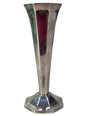 Lot 652 - ORIENT EXPRESS SILVER PLATED FLOWER VASE