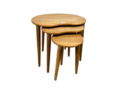 Lot 510 - OAK NEST OF THREE TABLES