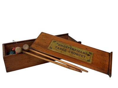 Lot 732 - CHESTERFIELD TABLE CROQUET SET
