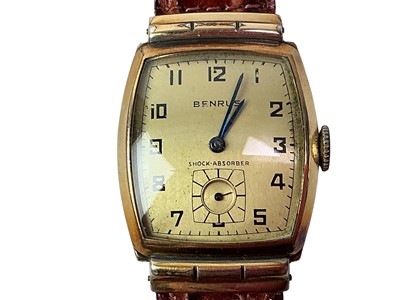 Lot 777 - THREE ART DECO GOLD PLATED WRIST WATCHES