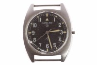 Lot 774 - GENTLEMAN'S HAMILTON MILITARY ISSUE STAINLESS...