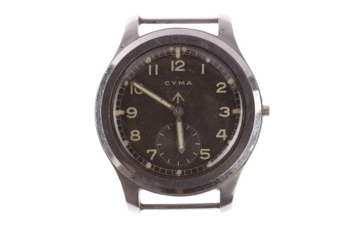 Lot 775 - GENTLEMAN'S CYMA MILITARY ISSUE STAINLESS...