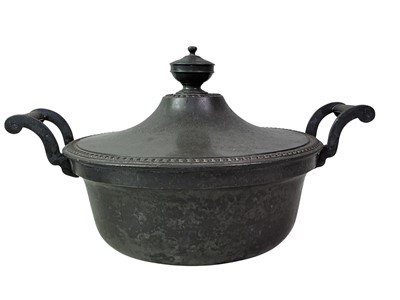 Lot 675 - PEWTER LIDDED TUREEN