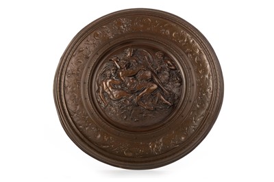 Lot 1366 - CAST BRONZE WALL PLAQUE