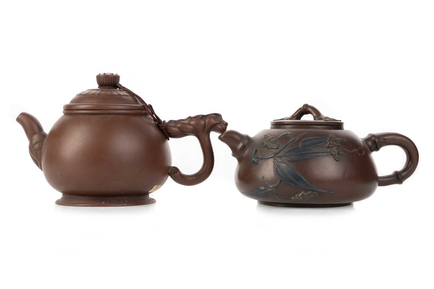 Lot 1427 - TWO CHINESE YIXING TEAPOTS