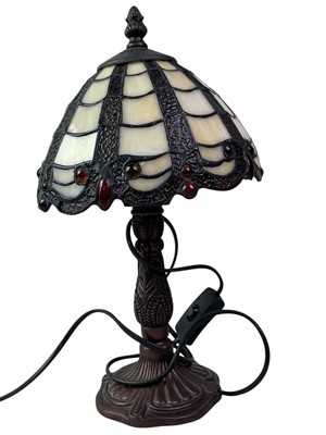 Lot 791 - TWO TIFFANY STYLE LAMPS