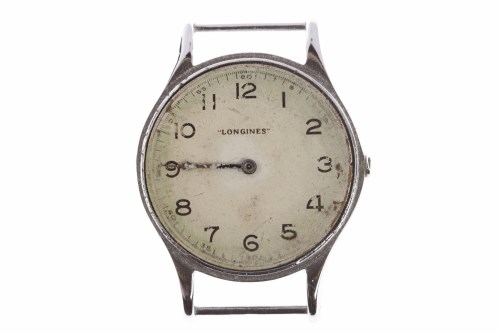Lot 785 - GENTLEMAN'S LONGINES MILITARY ISSUE STAINLESS...