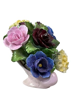 Lot 707 - COLLECTION OF ELEVEN BONE CHINA FLOWER BASKETS