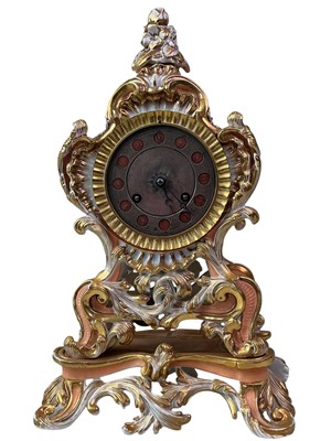 Lot 795 - FRENCH STYLE MANTEL CLOCK