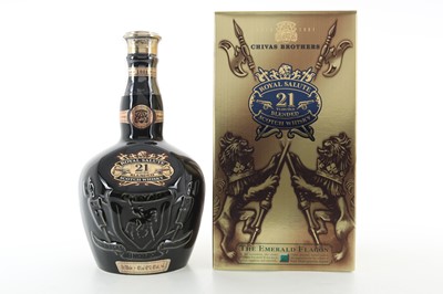 Lot 62 - CHIVAS ROYAL SALUTE 21 YEAR OLD EMERALD DECANTER
