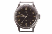 Lot 790 - GENTLEMAN'S OMEGA MILITARY ISSUE STAINLESS...