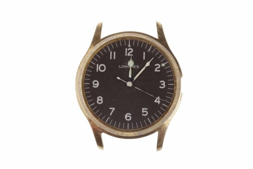 Lot 796 - GENTLEMAN'S LONGINES MILITARY ISSUE GOLD...