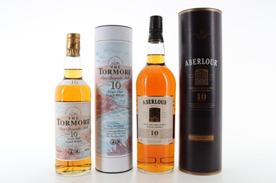 Lot 214 - TORMORE 10 YEAR OLD AND ABERLOUR 10 YEAR OLD 1L