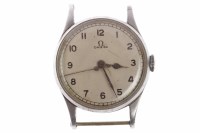 Lot 803 - GENTLEMAN'S OMEGA MILITARY ISSUE STAINLESS...
