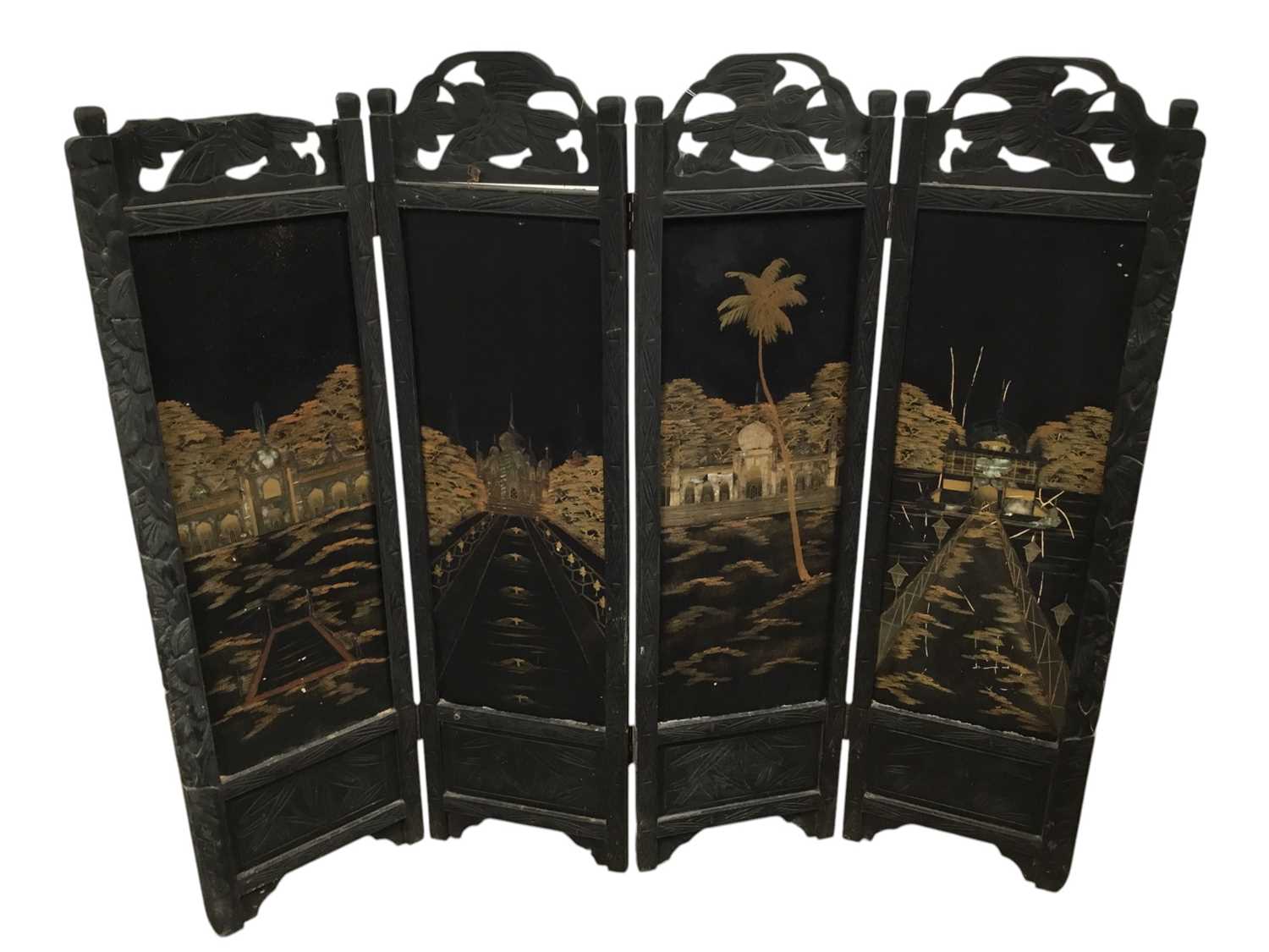 Lot 812 - ASIAN FOUR FOLD SCREEN