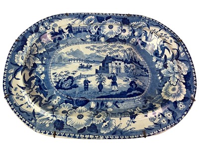 Lot 837 - TWO VICTORIAN SERVING PLATTERS