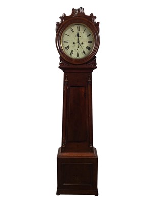 Lot 1045 - WILLIAM IV MAHOGANY CASED DRUMHEAD CLOCK
