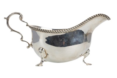 Lot 1027 - ELIZABETH II SILVER SAUCE BOAT
