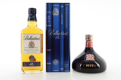 Lot 249 - BALLANTINE'S 12 YEAR OLD AND CHIVAS REVOLVE JAMES & JOHN