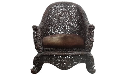 Lot 1443 - ANGLO INDIAN CHAIR