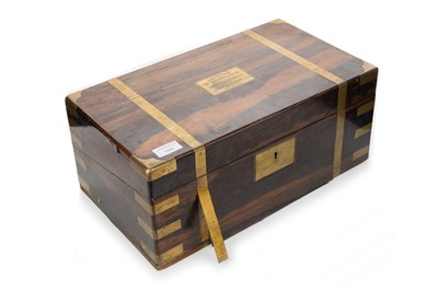 Lot 1425 - VICTORIAN COROMANDEL WRITING SLOPE