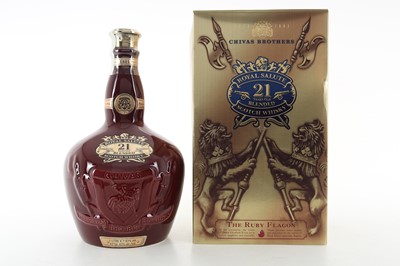 Lot 263 - CHIVAS ROYAL SALUTE 21 YEAR OLD RUBY DECANTER 1L