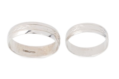 Lot 440 - TWO WEDDING BANDS