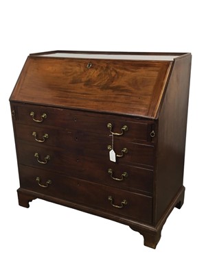 Lot 305A - GEORGE III MAHOGANY BUREAU