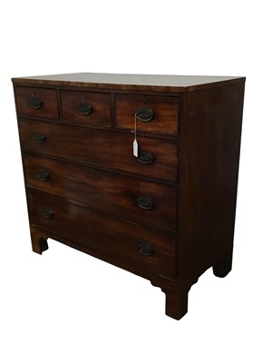 Lot 315A - GEORGE III MAHOGANY CHEST OF DRAWERS