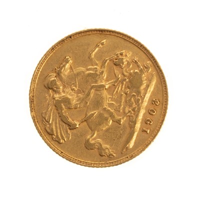 Lot 3 - EDWARD VII GOLD HALF SOVEREIGN