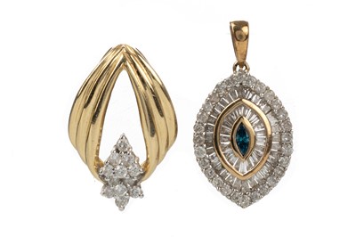 Lot 471 - TWO DIAMOND PENDANTS