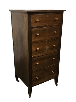 Lot 355A - MAHOGANY CHEST OF DRAWERS