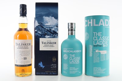 Lot 199 - TALISKER 10 YEAR OLD AND BRUICHLADDICH THE CLASSIC LADDIE