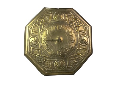 Lot 5 - ARTS & CRAFTS BRASS WALL CLOCK