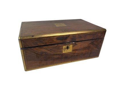 Lot 25 - VICTORIAN ROSEWOOD WRITING SLOPE