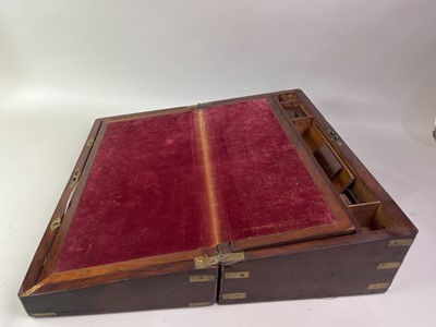 Lot 30 - VICTORIAN MAHOGANY WRITING SLOPE