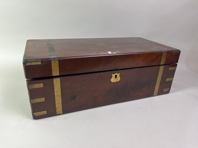 Lot 30 - VICTORIAN MAHOGANY WRITING SLOPE