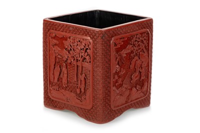 Lot 1453 - CHINESE CINNABAR LACQUER PLANTER