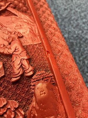 Lot 1453 - CHINESE CINNABAR LACQUER PLANTER