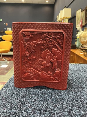 Lot 1453 - CHINESE CINNABAR LACQUER PLANTER