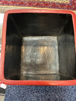 Lot 1453 - CHINESE CINNABAR LACQUER PLANTER