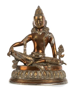 Lot 1455 - NEPALESE/TIBETAN MIXED METAL FIGURE