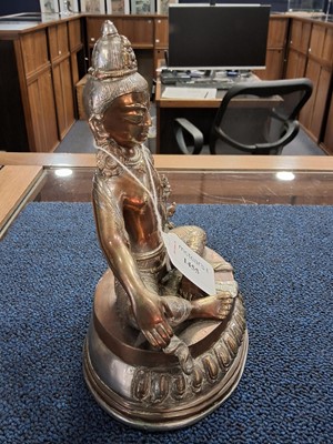 Lot 1455 - NEPALESE/TIBETAN MIXED METAL FIGURE