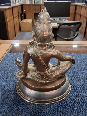 Lot 1455 - NEPALESE/TIBETAN MIXED METAL FIGURE