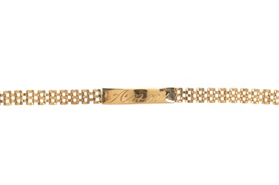 Lot 482 - GOLD IDENTITY BRACELET