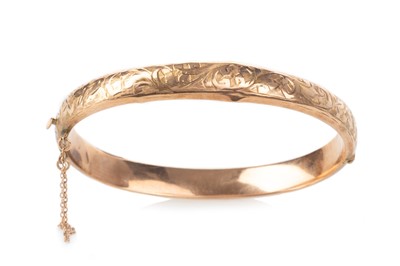 Lot 484 - ROSE GOLD BANGLE