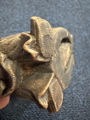 Lot 1460 - CHINESE CARVED BAMBOO INKWELL