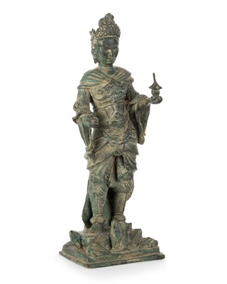 Lot 1464 - BRONZE BUDDHIST FIGURE OF MAITREYA
